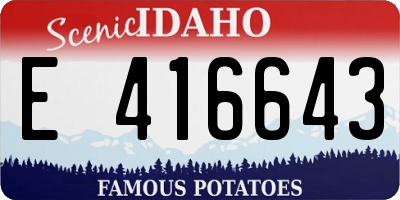 ID license plate E416643