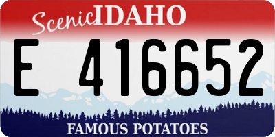 ID license plate E416652