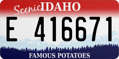 ID license plate E416671