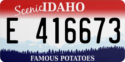 ID license plate E416673