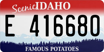 ID license plate E416680
