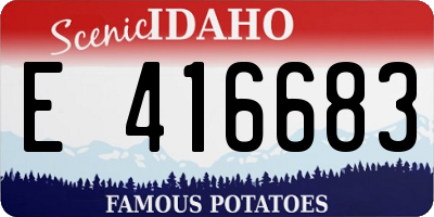 ID license plate E416683