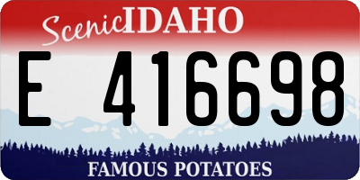 ID license plate E416698