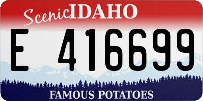 ID license plate E416699