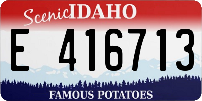 ID license plate E416713