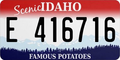 ID license plate E416716