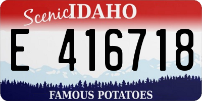 ID license plate E416718
