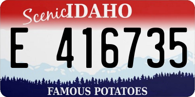 ID license plate E416735