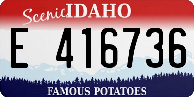 ID license plate E416736