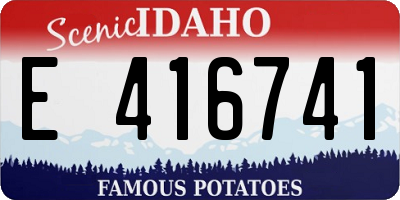 ID license plate E416741