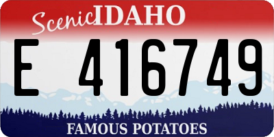 ID license plate E416749