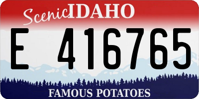 ID license plate E416765