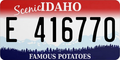 ID license plate E416770