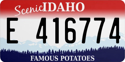 ID license plate E416774