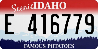 ID license plate E416779