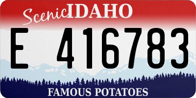 ID license plate E416783