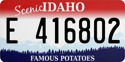 ID license plate E416802