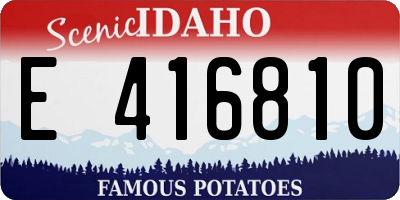 ID license plate E416810