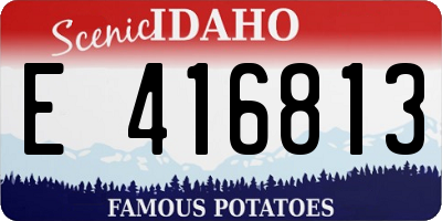 ID license plate E416813