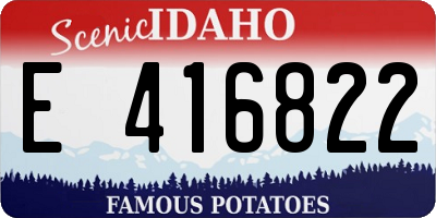 ID license plate E416822