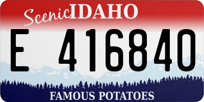 ID license plate E416840