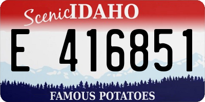 ID license plate E416851