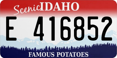 ID license plate E416852