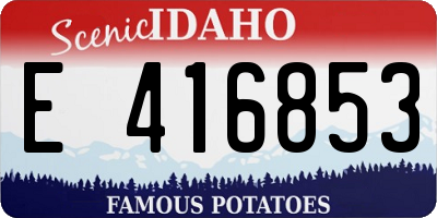 ID license plate E416853