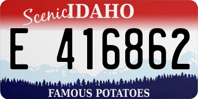 ID license plate E416862