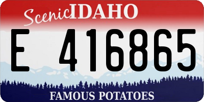 ID license plate E416865