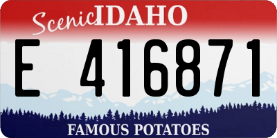 ID license plate E416871