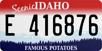 ID license plate E416876