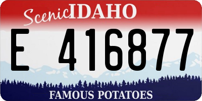 ID license plate E416877