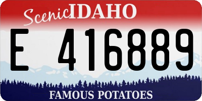 ID license plate E416889