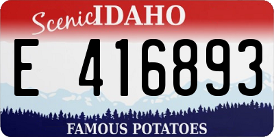 ID license plate E416893