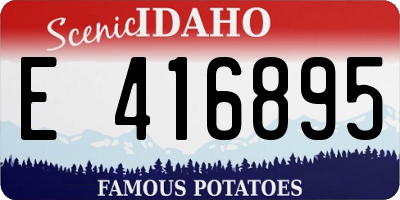 ID license plate E416895