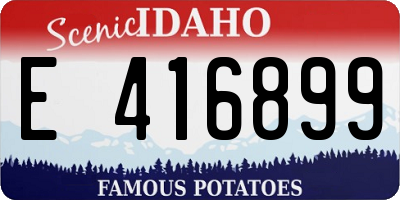 ID license plate E416899