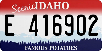 ID license plate E416902