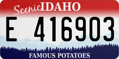 ID license plate E416903