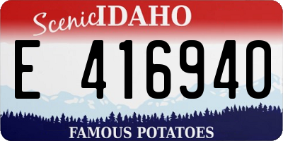ID license plate E416940
