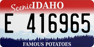 ID license plate E416965