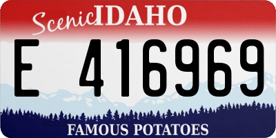 ID license plate E416969
