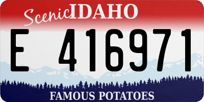 ID license plate E416971