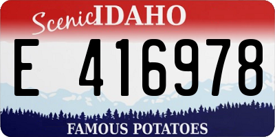 ID license plate E416978