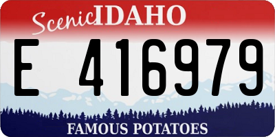ID license plate E416979