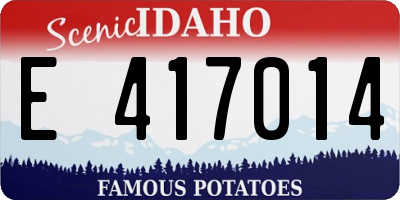 ID license plate E417014