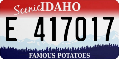 ID license plate E417017