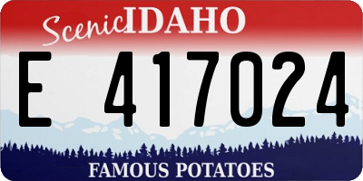 ID license plate E417024