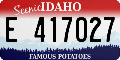 ID license plate E417027