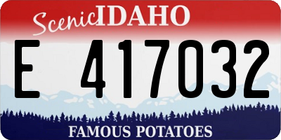 ID license plate E417032